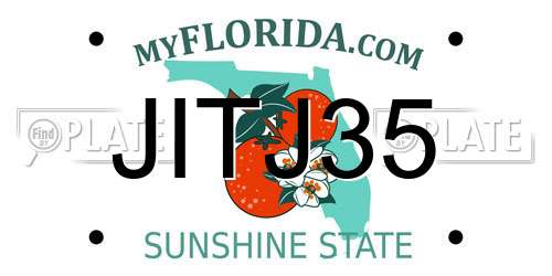 JITJ35 Florida License Plate