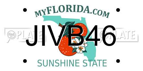 JIVB46 Florida License Plate