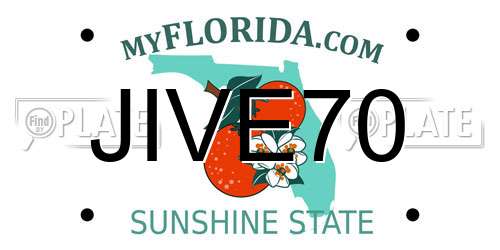 JIVE70 Florida License Plate