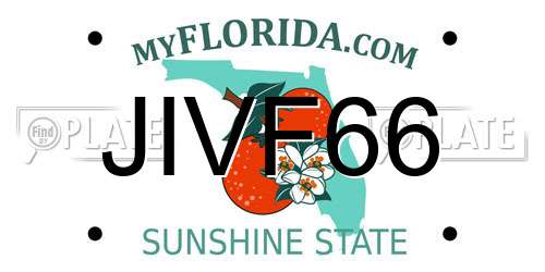 JIVF66 Florida License Plate
