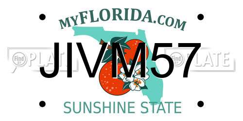 JIVM57 Florida License Plate