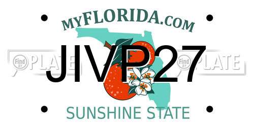 JIVP27 Florida License Plate