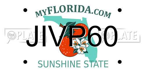 JIVP60 Florida License Plate