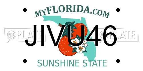 JIVU46 Florida License Plate