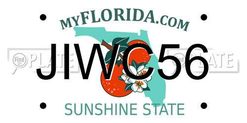 JIWC56 Florida License Plate