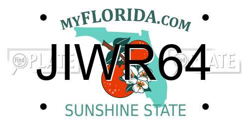 JIWR64 Florida License Plate