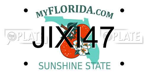 JIXI47 Florida License Plate