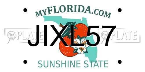JIXL57 Florida License Plate