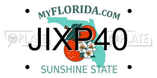 JIXP40 Florida License Plate