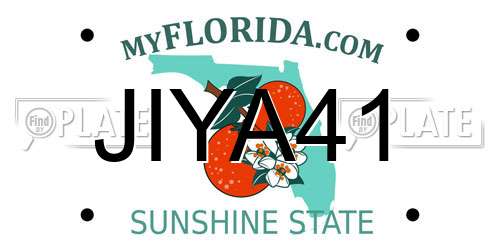 JIYA41 Florida License Plate