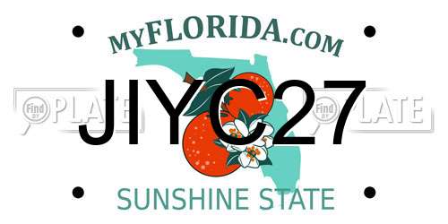 JIYC27 Florida License Plate