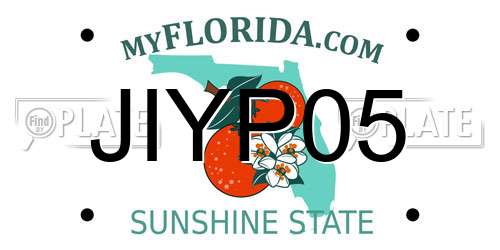 JIYP05 Florida License Plate
