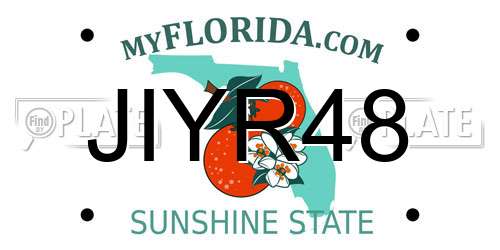 JIYR48 Florida License Plate
