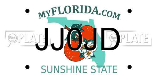 JJ0JD Florida License Plate