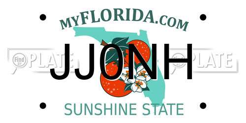 JJ0NH Florida License Plate