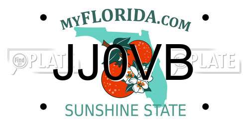 JJ0VB Florida License Plate
