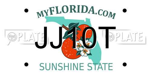 JJ10T Florida License Plate