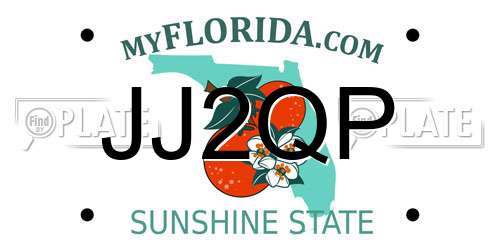 JJ2QP Florida License Plate