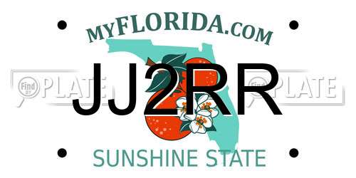 JJ2RR Florida License Plate