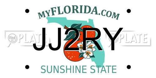 JJ2RY Florida License Plate