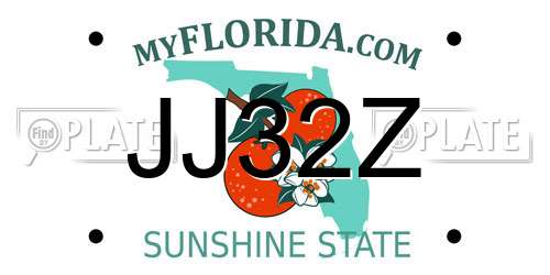 JJ32Z Florida License Plate