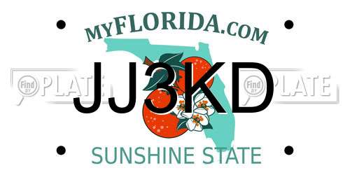 JJ3KD Florida License Plate