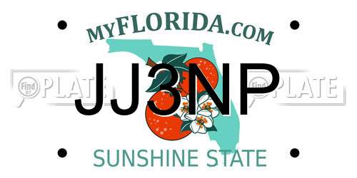 JJ3NP Florida License Plate