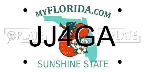 JJ4GA Florida License Plate