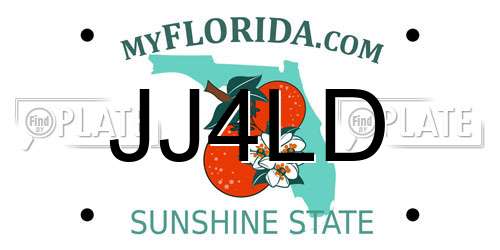JJ4LD Florida License Plate