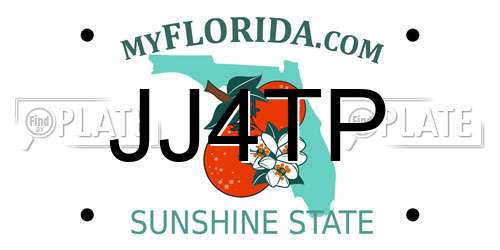 JJ4TP Florida License Plate