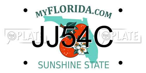 JJ54C Florida License Plate