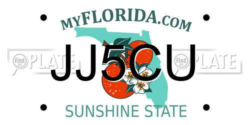 JJ5CU Florida License Plate