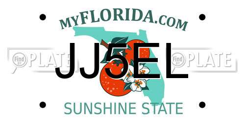 JJ5EL Florida License Plate