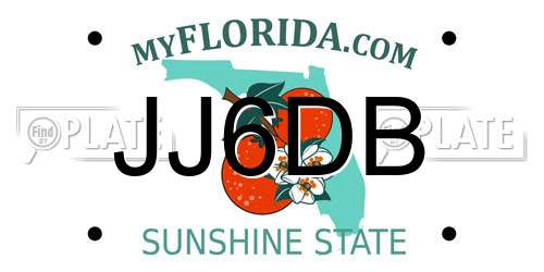 JJ6DB Florida License Plate
