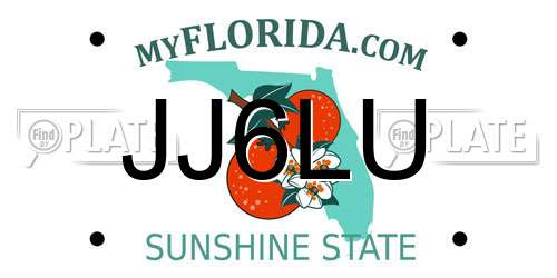 JJ6LU Florida License Plate