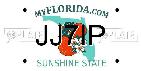 JJ7IP Florida License Plate
