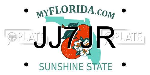 JJ7JR Florida License Plate