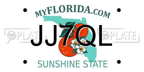 JJ7QL Florida License Plate