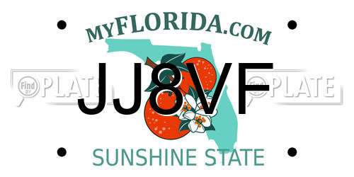 JJ8VF Florida License Plate