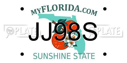 JJ98S Florida License Plate
