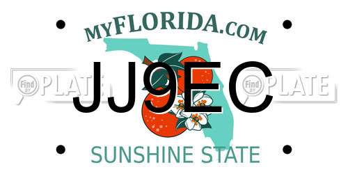 JJ9EC Florida License Plate