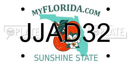 JJAD32 Florida License Plate