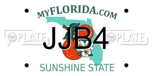 JJB4 Florida License Plate