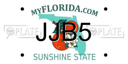 JJB5 Florida License Plate