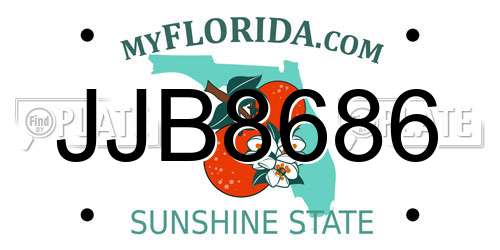 JJB8686 Florida License Plate