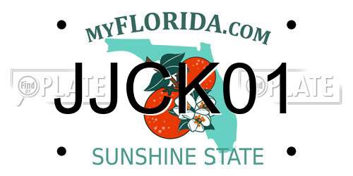 JJCK01 Florida License Plate