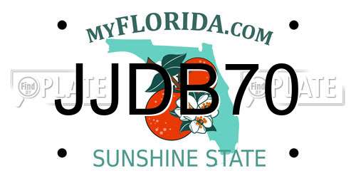 JJDB70 Florida License Plate