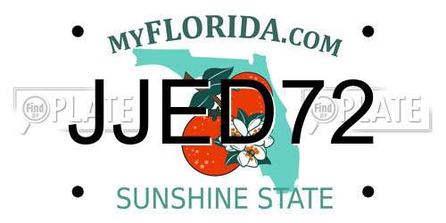 JJED72 Florida License Plate