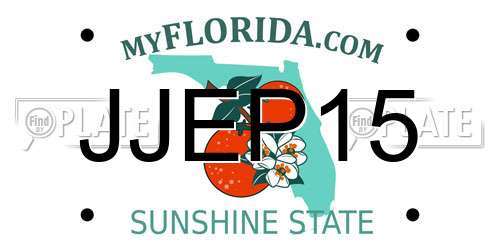 JJEP15 Florida License Plate