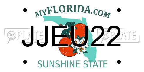 JJEU22 Florida License Plate